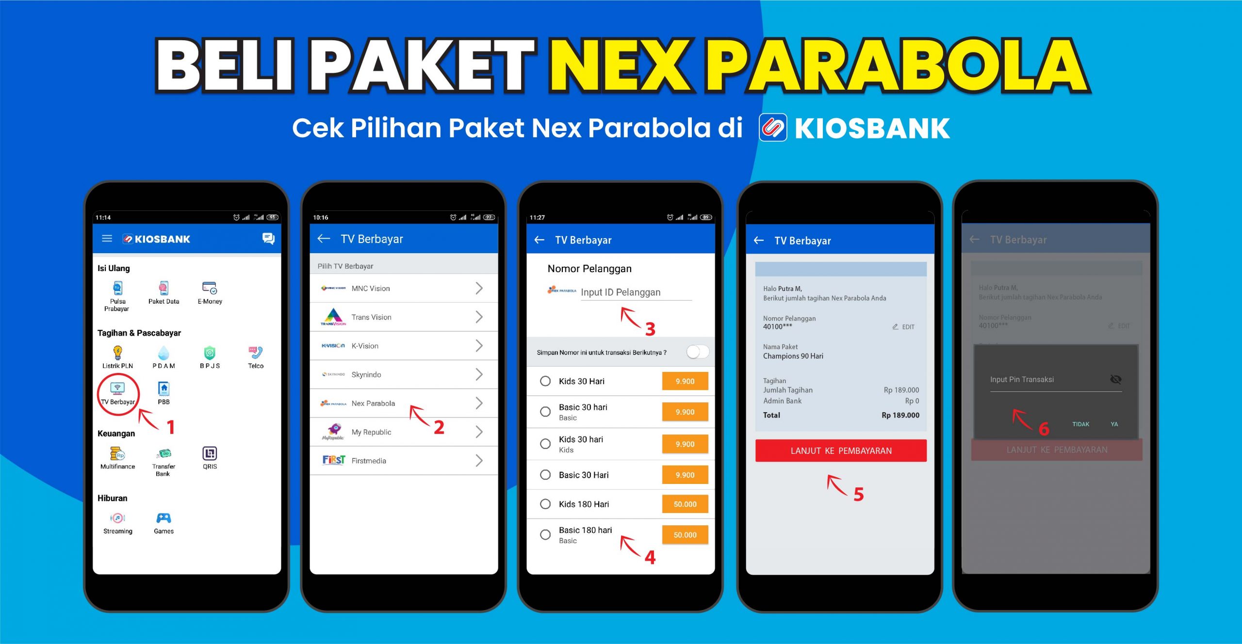 Voucher Paket Nex Parabola Murah harga Terbaru, cek di aplikasi Kiosbank